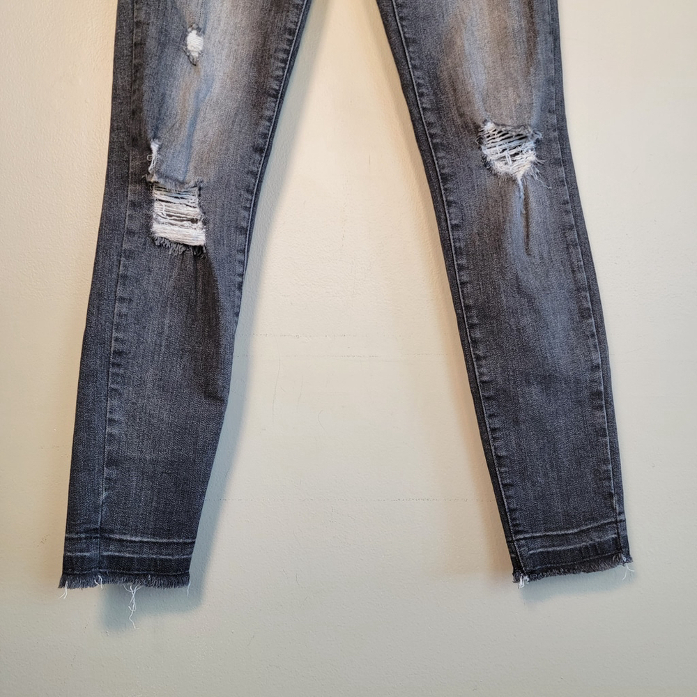 Judy Blue Skinny Fit High RiseDistressed Jegging Frayed Jeans 1 - Picture 7 of 12